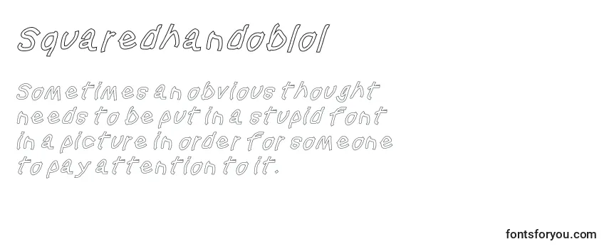 Squaredhandoblol Font