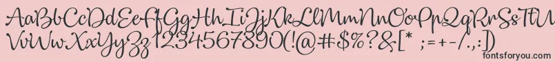 Dulcelin Font – Black Fonts on Pink Background