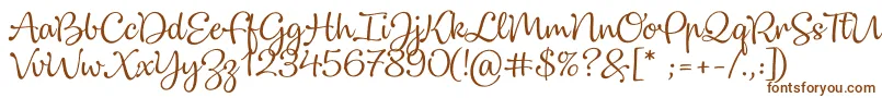 Dulcelin Font – Brown Fonts on White Background