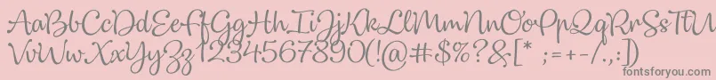 Dulcelin-Schriftart – Graue Schriften auf rosa Hintergrund