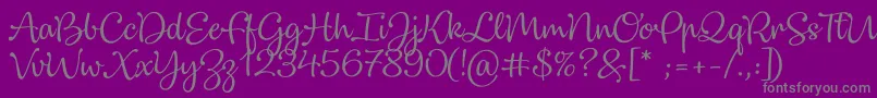 Dulcelin Font – Gray Fonts on Purple Background