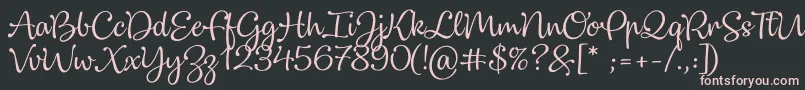 Dulcelin-Schriftart – Rosa Schriften auf schwarzem Hintergrund