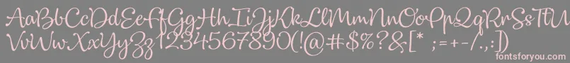 Dulcelin Font – Pink Fonts on Gray Background