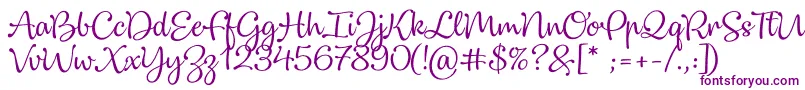 Dulcelin Font – Purple Fonts on White Background