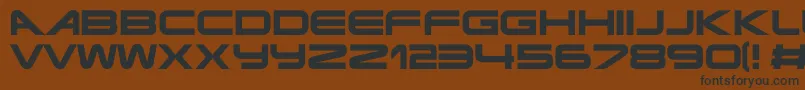 Terminatorrealnfi Font – Black Fonts on Brown Background
