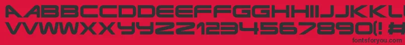 Terminatorrealnfi Font – Black Fonts on Red Background