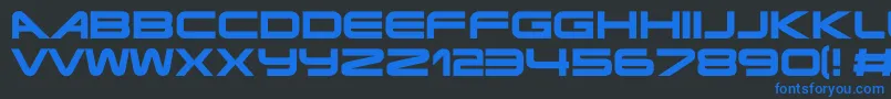 Terminatorrealnfi Font – Blue Fonts on Black Background