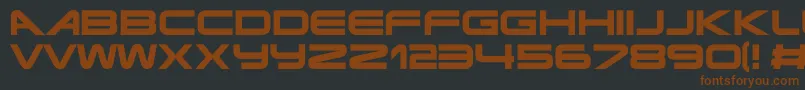 Terminatorrealnfi-fontti – ruskeat fontit mustalla taustalla