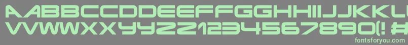 Terminatorrealnfi Font – Green Fonts on Gray Background