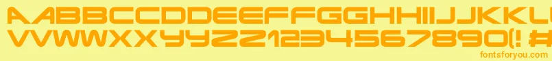 Terminatorrealnfi Font – Orange Fonts on Yellow Background