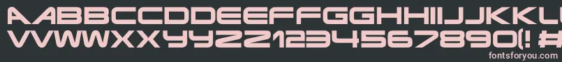 Terminatorrealnfi Font – Pink Fonts on Black Background