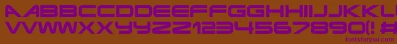 Terminatorrealnfi Font – Purple Fonts on Brown Background