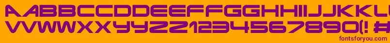 Terminatorrealnfi Font – Purple Fonts on Orange Background