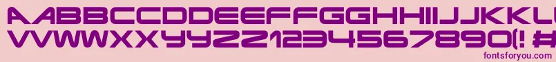 Terminatorrealnfi Font – Purple Fonts on Pink Background