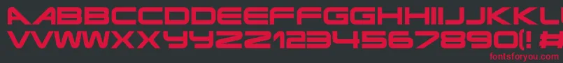 Terminatorrealnfi Font – Red Fonts on Black Background