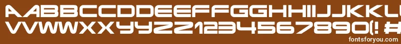 フォントTerminatorrealnfi – 茶色の背景に白い文字