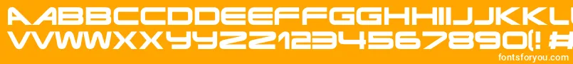 Terminatorrealnfi Font – White Fonts on Orange Background