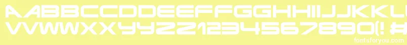 Terminatorrealnfi Font – White Fonts on Yellow Background