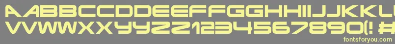 Terminatorrealnfi Font – Yellow Fonts on Gray Background