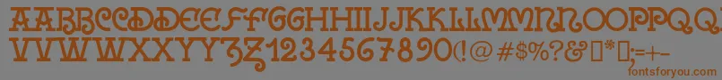 Galiciadiario1922Regular Font – Brown Fonts on Gray Background