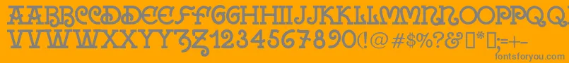 Galiciadiario1922Regular Font – Gray Fonts on Orange Background