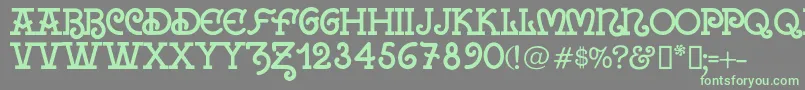 Galiciadiario1922Regular Font – Green Fonts on Gray Background