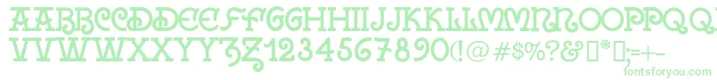 Galiciadiario1922Regular Font – Green Fonts on White Background