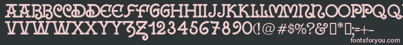 Galiciadiario1922Regular Font – Pink Fonts on Black Background