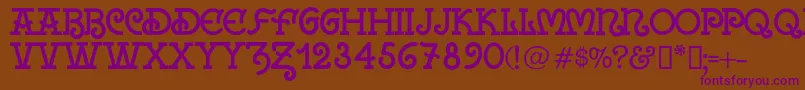 Galiciadiario1922Regular Font – Purple Fonts on Brown Background