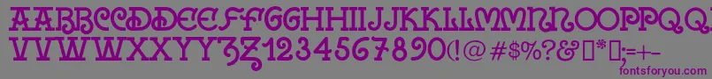 Galiciadiario1922Regular Font – Purple Fonts on Gray Background