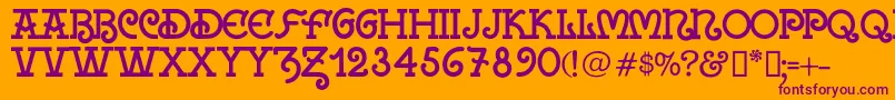 Galiciadiario1922Regular Font – Purple Fonts on Orange Background