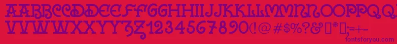 Galiciadiario1922Regular Font – Purple Fonts on Red Background