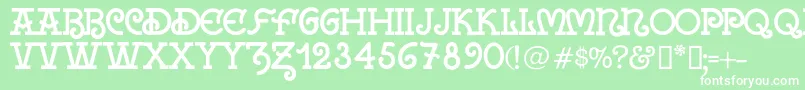 Galiciadiario1922Regular Font – White Fonts on Green Background