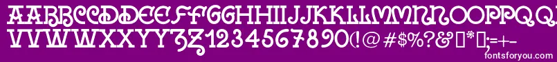 フォントGaliciadiario1922Regular – 紫の背景に白い文字