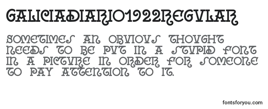 Шрифт Galiciadiario1922Regular