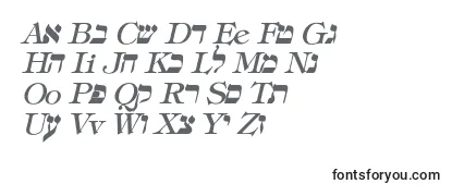 Überblick über die Schriftart EretzItalic