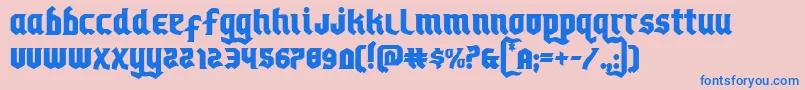 Empirecrown Font – Blue Fonts on Pink Background