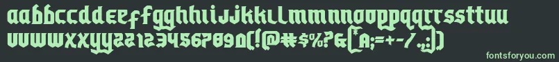 Шрифт Empirecrown – зелёные шрифты на чёрном фоне