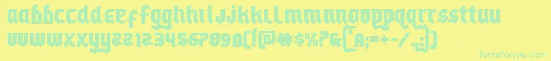 fuente Empirecrown – Fuentes Verdes Sobre Fondo Amarillo