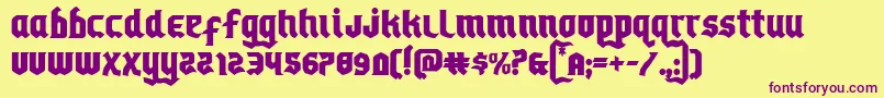 Empirecrown Font – Purple Fonts on Yellow Background
