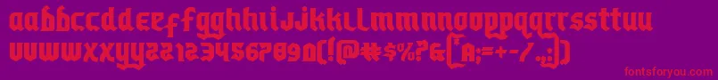 Empirecrown-Schriftart – Rote Schriften auf violettem Hintergrund