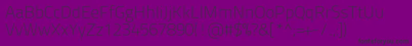 Titilliumtext22l1wt-fontti – mustat fontit violetilla taustalla