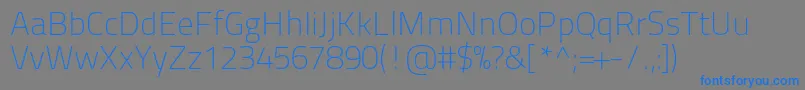 フォントTitilliumtext22l1wt – 灰色の背景に青い文字