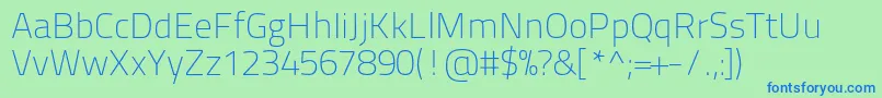 Titilliumtext22l1wt Font – Blue Fonts on Green Background