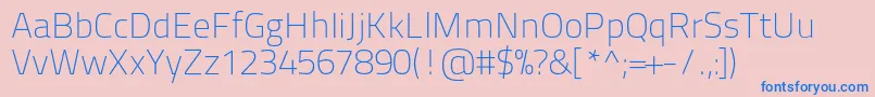 フォントTitilliumtext22l1wt – ピンクの背景に青い文字