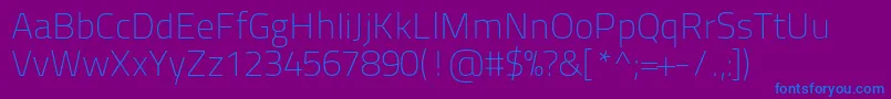 Titilliumtext22l1wt-fontti – siniset fontit violetilla taustalla