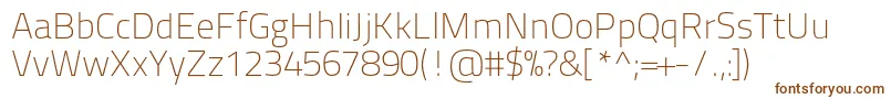 Titilliumtext22l1wt-fontti – ruskeat fontit valkoisella taustalla