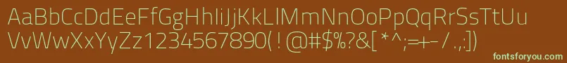 Titilliumtext22l1wt Font – Green Fonts on Brown Background