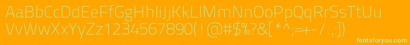 Titilliumtext22l1wt Font – Green Fonts on Orange Background