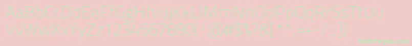 Titilliumtext22l1wt-fontti – vihreät fontit vaaleanpunaisella taustalla